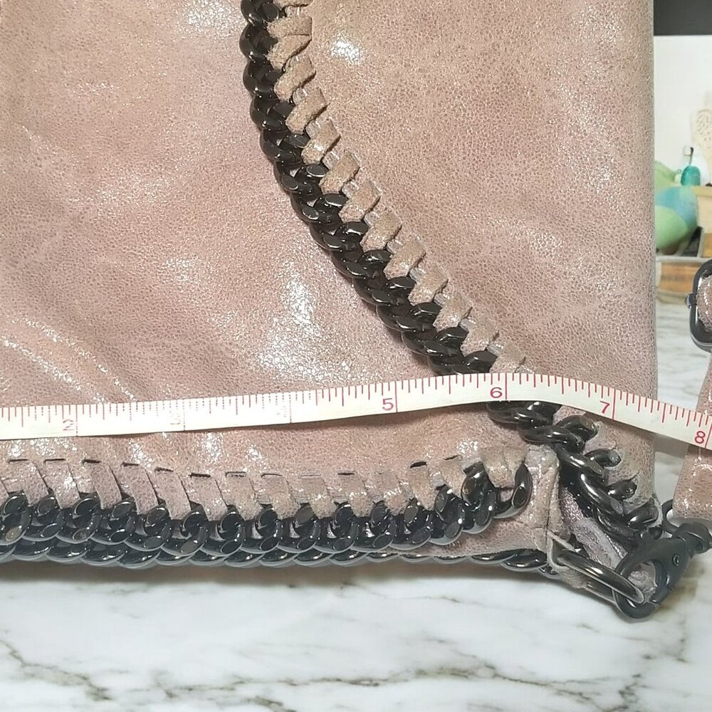 Lavorazione Artigiana Genuine Leather Crossbody Bag Mauve Italy Clutch - Picture 11 of 15